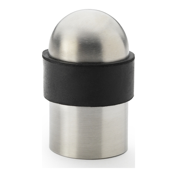 AW637SSS • Satin Stainless Steel • Alexander & Wilks Stainless Steel Floor Mounted Dome Top Cylinder Door Stop